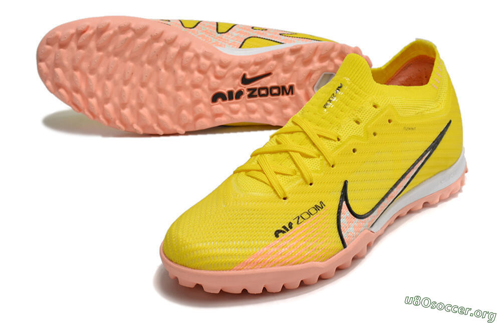 Nike Air Zoom Mercurial Vapor 15 Elite TF Football Shoes - Yellow/Pink/Black 0