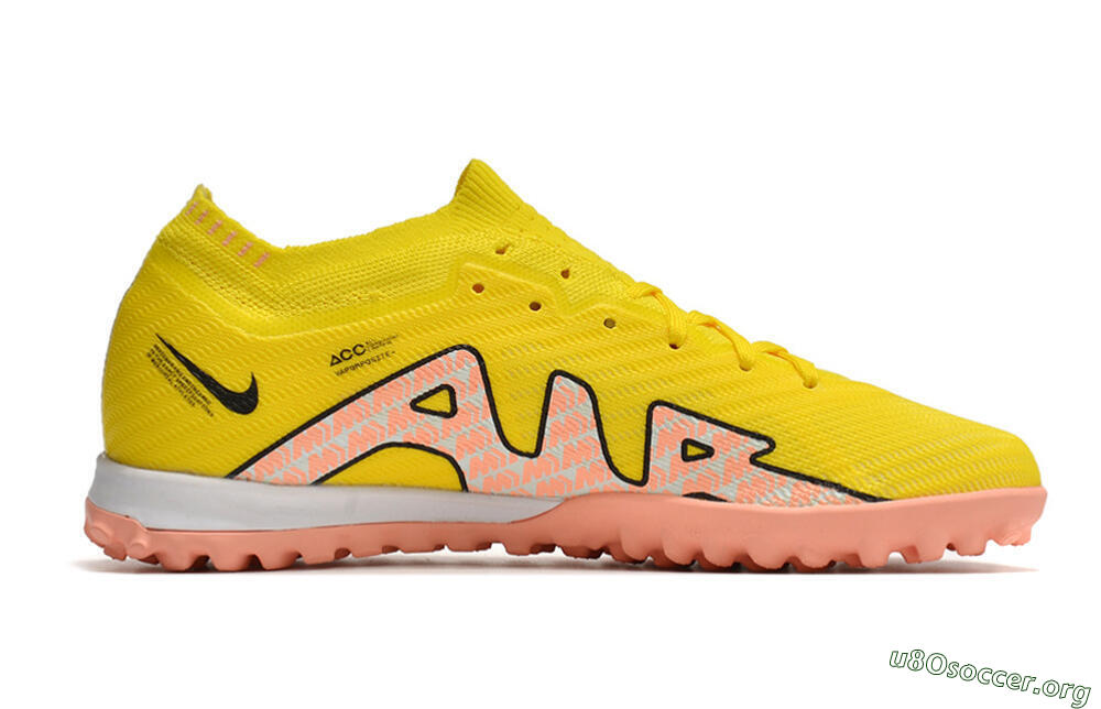 Nike Air Zoom Mercurial Vapor 15 Elite TF Football Shoes - Yellow/Pink/Black 4