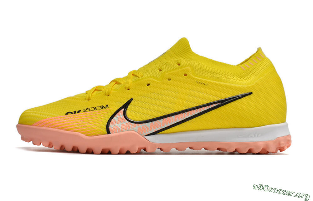 Nike Air Zoom Mercurial Vapor 15 Elite TF Football Shoes - Yellow/Pink/Black 3