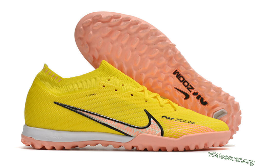 Nike Air Zoom Mercurial Vapor 15 Elite TF Football Shoes - Yellow/Pink/Black 2