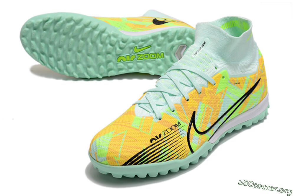Nike Air Zoom Mercurial Superfly 9 Elite TF Football Shoes - Jade/Yellow/Black 0