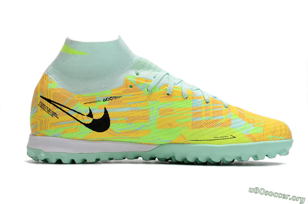 Nike Air Zoom Mercurial Superfly 9 Elite TF Football Shoes - Jade/Yellow/Black 4