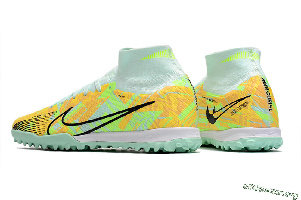 Nike Air Zoom Mercurial Superfly 9 Elite TF Football Shoes - Jade/Yellow/Black 5