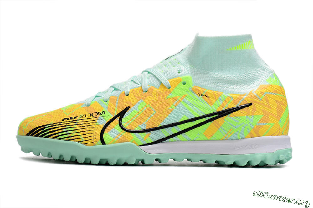 Nike Air Zoom Mercurial Superfly 9 Elite TF Football Shoes - Jade/Yellow/Black 3