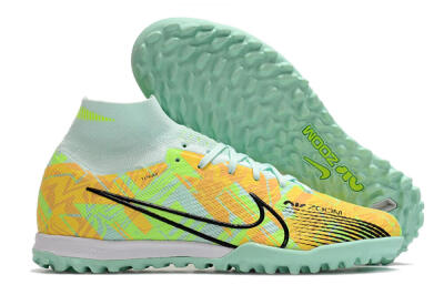 Nike Air Zoom Mercurial Superfly 9 Elite TF Football Shoes - Jade/Yellow/Black