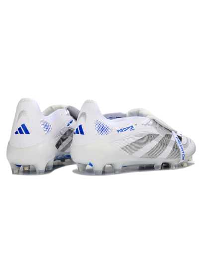 Adidas Predator 25 Foldover Tongue FG Football Boots - White/Silver/Blue