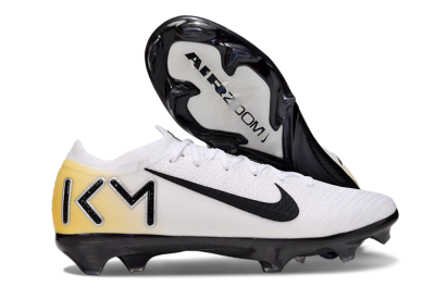 KM x Nike Air Zoom Mercurial Vapor 16 Elite FG Football Boots - White/Black/Yellow