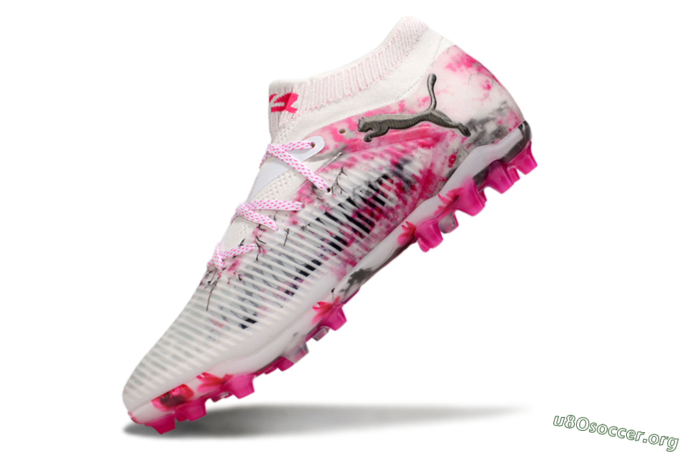 Puma Future 8 Ultimate MG Football Boots - White/Black/Red 5