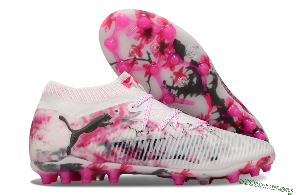 Puma Future 8 Ultimate MG Football Boots - White/Black/Red 2