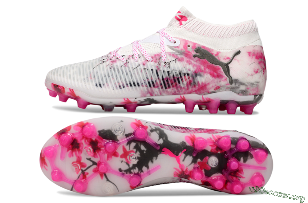 Puma Future 8 Ultimate MG Football Boots - White/Black/Red 1