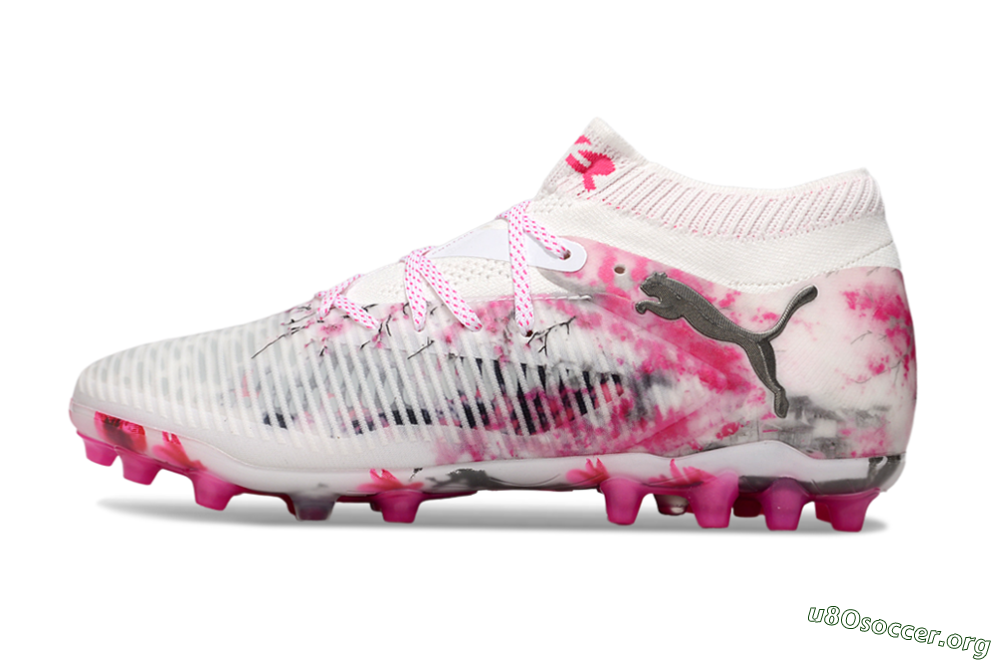 Puma Future 8 Ultimate MG Football Boots - White/Black/Red 3
