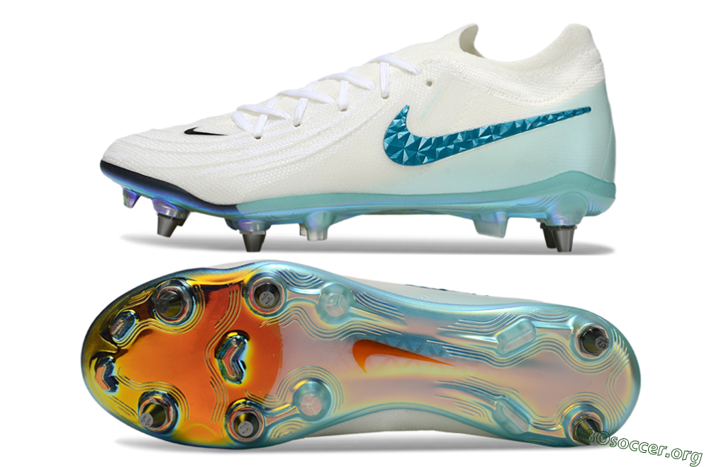 Nike Phantom GX 2 Elite SG Football Boots - White/Blue/Gold 1