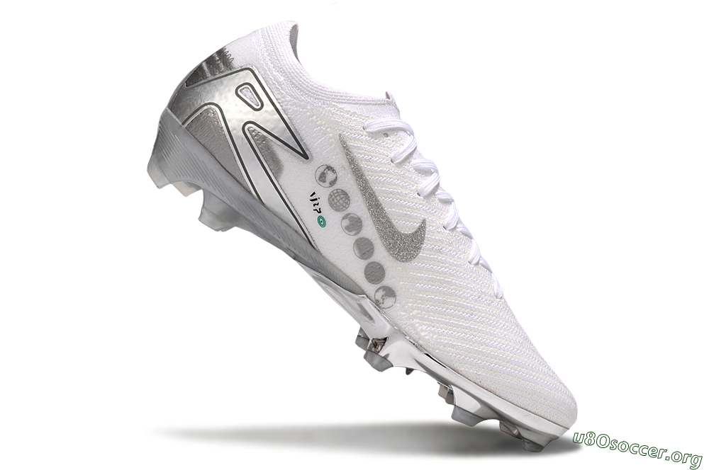 Nike Air Zoom Mercurial Vapor 16 Elite FG Football Boots - White/Silver/Black 4