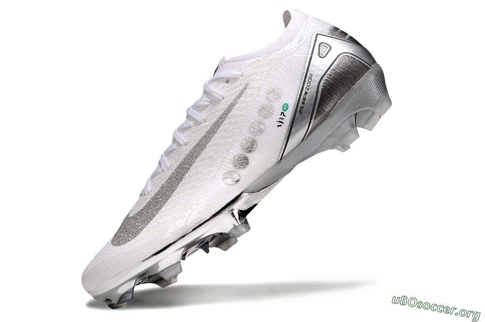 Nike Air Zoom Mercurial Vapor 16 Elite FG Football Boots - White/Silver/Black 5