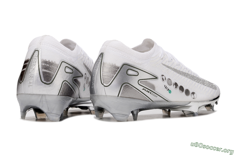 Nike Air Zoom Mercurial Vapor 16 Elite FG Football Boots - White/Silver/Black 6