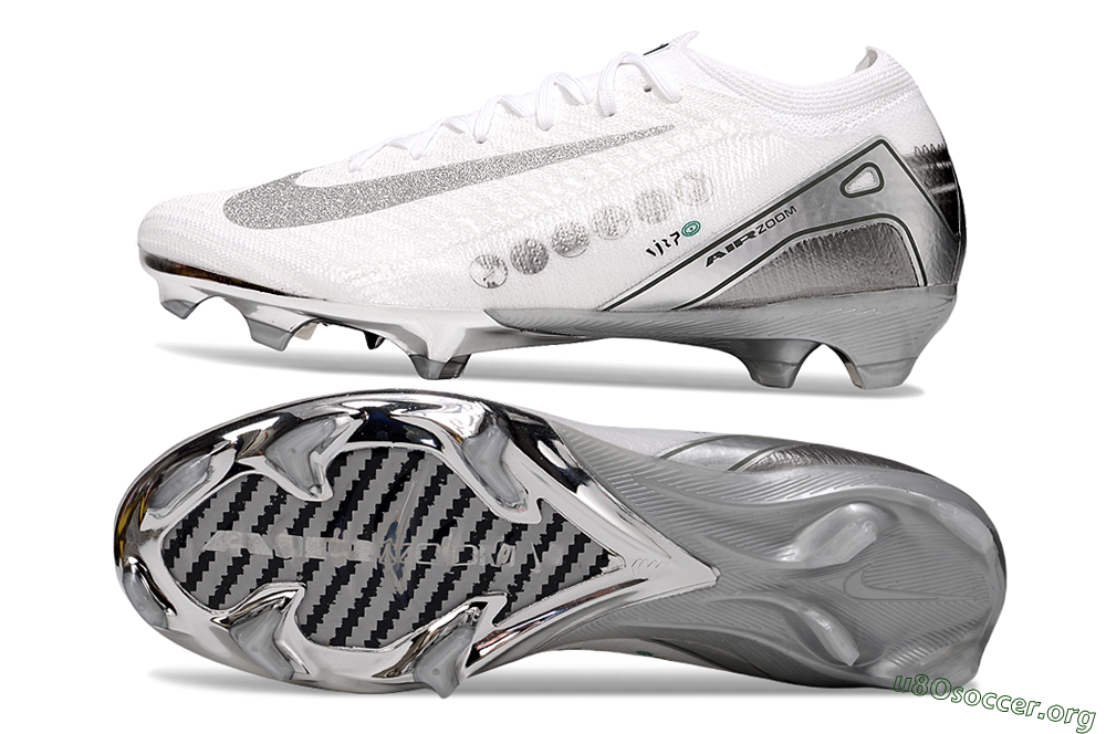 Nike Air Zoom Mercurial Vapor 16 Elite FG Football Boots - White/Silver/Black 1