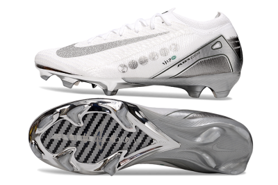 Nike Air Zoom Mercurial Vapor 16 Elite FG Football Boots - White/Silver/Black