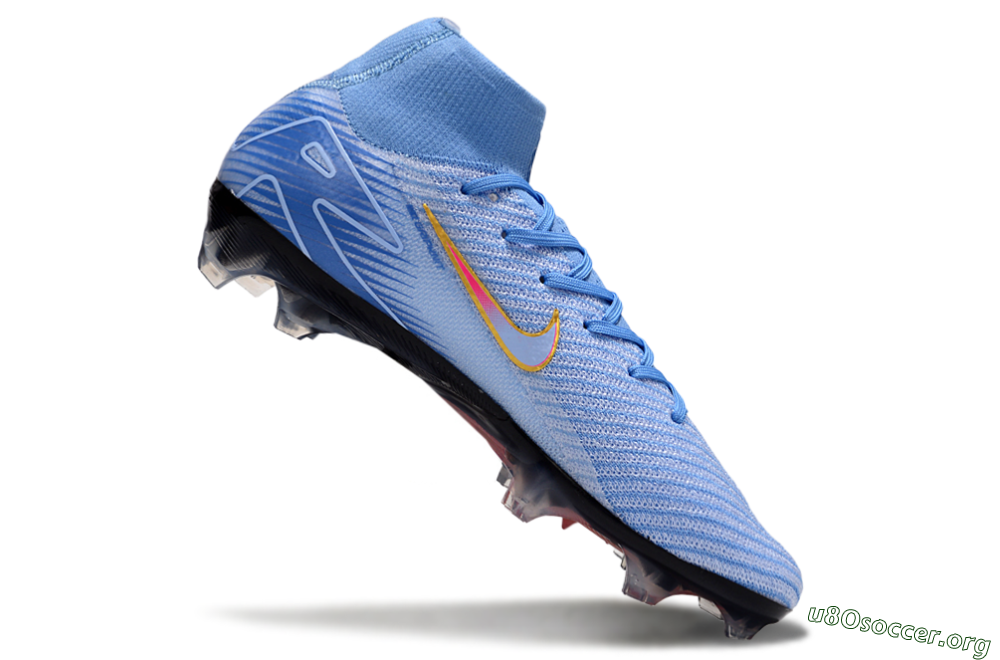 Nike Air Zoom Mercurial Superfly 10 Elite FG Football Boots - Blue/Pink/Gold 4