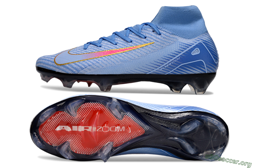 Nike Air Zoom Mercurial Superfly 10 Elite FG Football Boots - Blue/Pink/Gold 1
