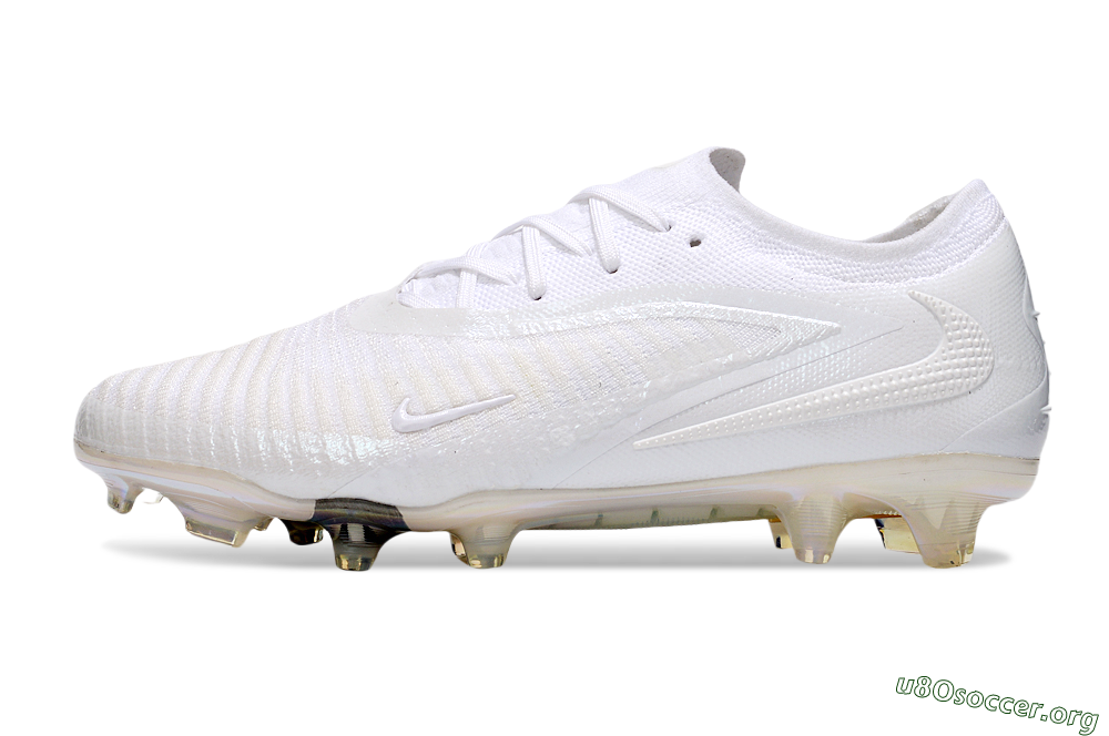 Nike Phantom 6 Low Elite FG Football Boots - Beige/White/Gold 3