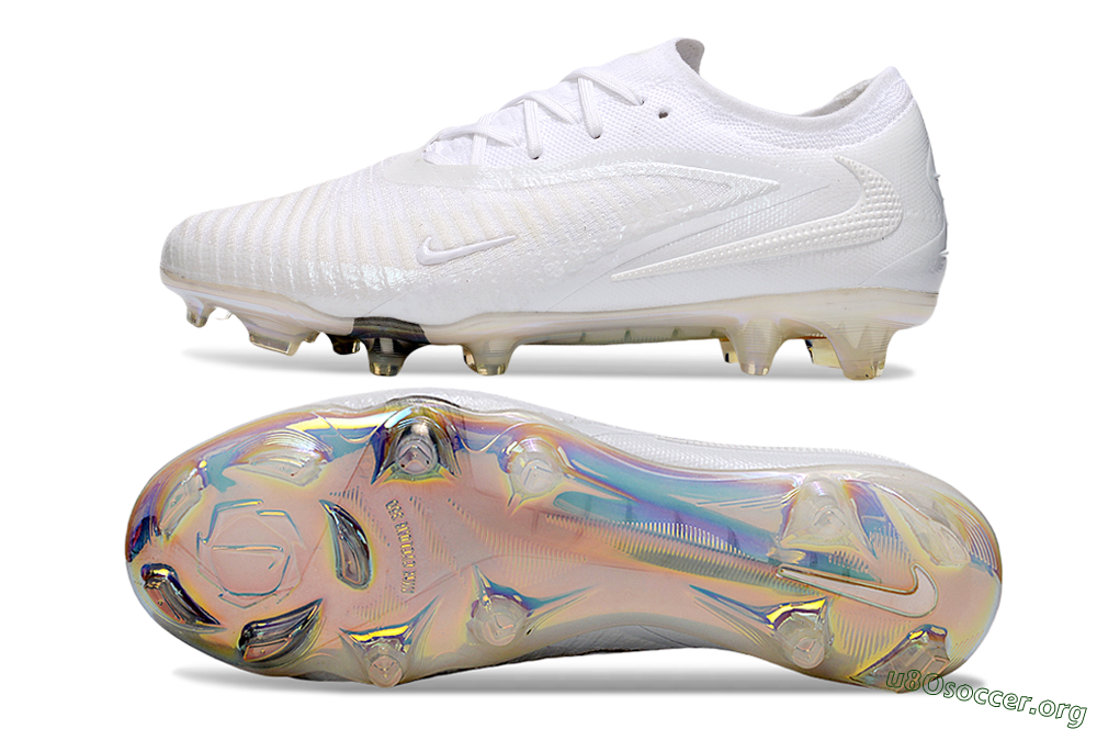 Nike Phantom 6 Low Elite FG Football Boots - Beige/White/Gold 1