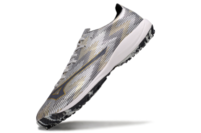 Mizuno Alpha Beta TF Football Shoes - Silver/Grey/Gold