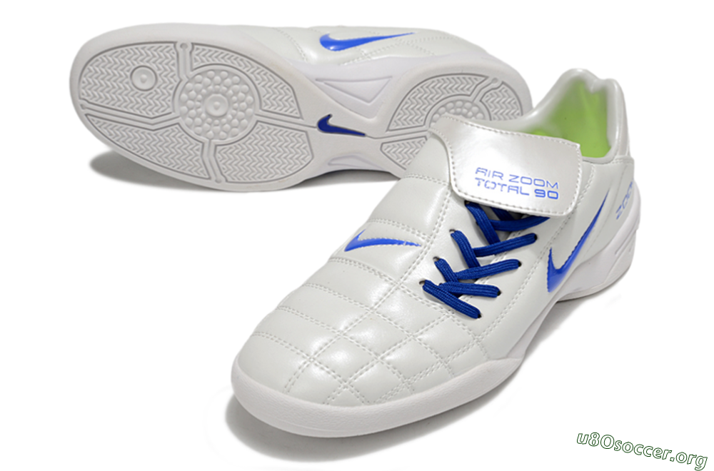 Nike Air Zoom Total 90 III IC Football Shoes - White/Blue 0