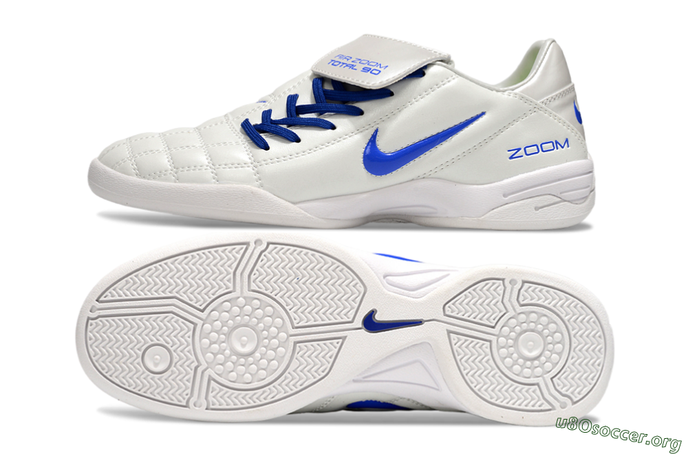 Nike Air Zoom Total 90 III IC Football Shoes - White/Blue 1