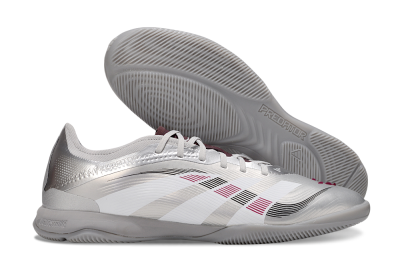 Adidas Predator 25 Elite IC Football Shoes - Silver/White/Red