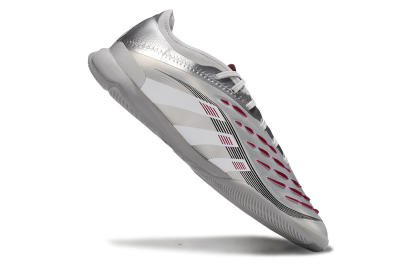 Adidas Predator 25 Elite IC Football Shoes - Silver/White/Red