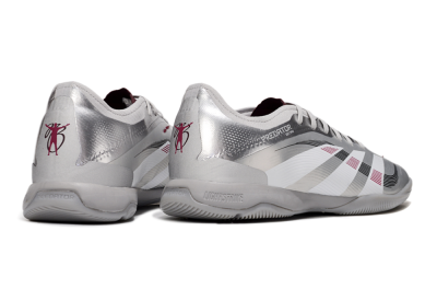 Adidas Predator 25 Elite IC Football Shoes - Silver/White/Red