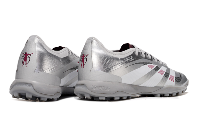 Adidas Predator 25 Elite TF Football Shoes - Silver/White/Red