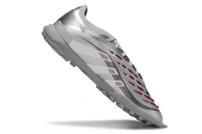 Adidas Predator 25 Elite TF Football Shoes - Silver/White/Red
