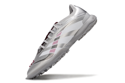 Adidas Predator 25 Elite TF Football Shoes - Silver/White/Red