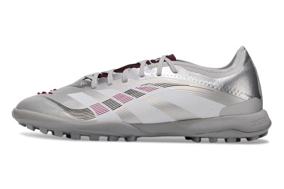 Adidas Predator 25 Elite TF Football Shoes - Silver/White/Red