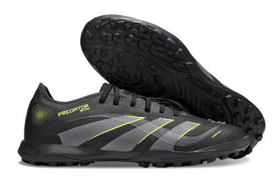 Adidas Predator 25 Elite TF Football Shoes - Black/Grey/Yellow