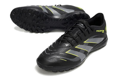 Adidas Predator 25 Elite TF Football Shoes - Black/Grey/Yellow