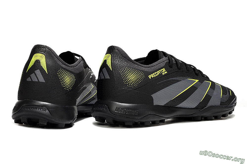 Adidas Predator 25 Elite TF Football Shoes - Black/Grey/Yellow 6