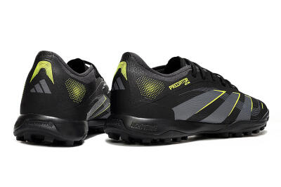 Adidas Predator 25 Elite TF Football Shoes - Black/Grey/Yellow