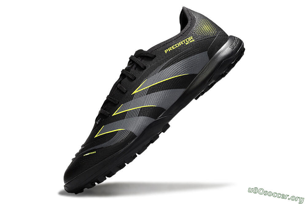 Adidas Predator 25 Elite TF Football Shoes - Black/Grey/Yellow 5