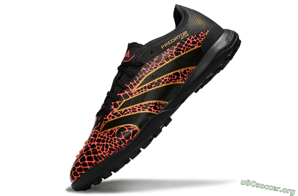 Adidas Predator 25 Elite TF Football Shoes - Black/Red/Yellow 5