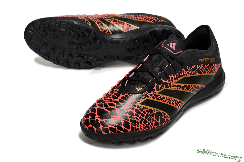 Adidas Predator 25 Elite TF Football Shoes - Black/Red/Yellow 0