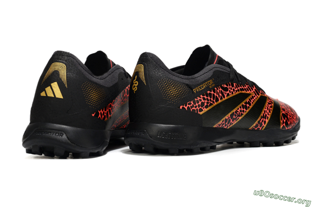 Adidas Predator 25 Elite TF Football Shoes - Black/Red/Yellow 6