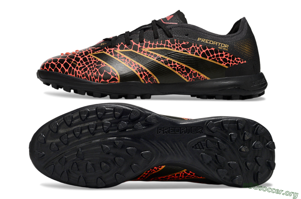 Adidas Predator 25 Elite TF Football Shoes - Black/Red/Yellow 1