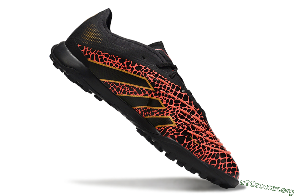 Adidas Predator 25 Elite TF Football Shoes - Black/Red/Yellow 4