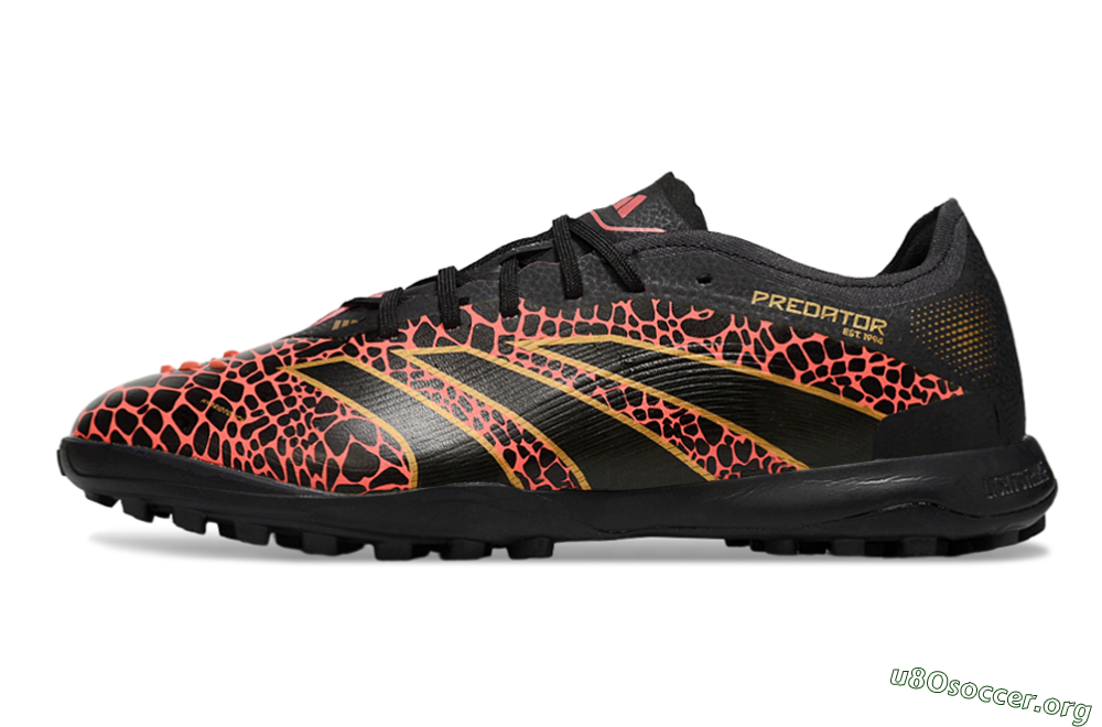 Adidas Predator 25 Elite TF Football Shoes - Black/Red/Yellow 3