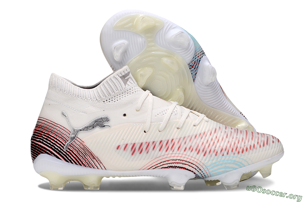 Puma Future 8 Ultimate FG Football Boots - Beige/Red/Black 2