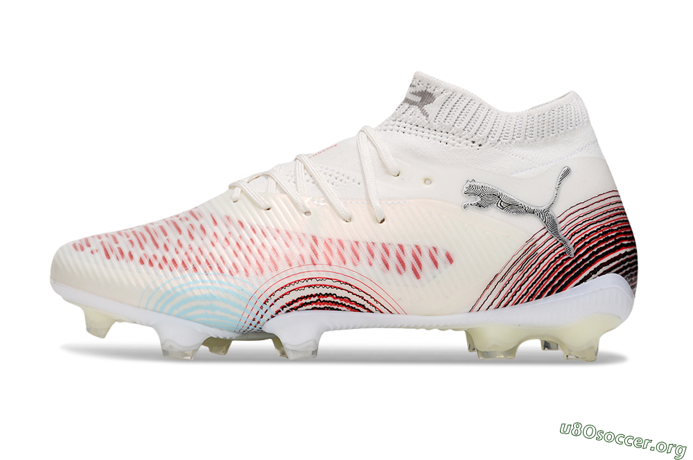 Puma Future 8 Ultimate FG Football Boots - Beige/Red/Black 3