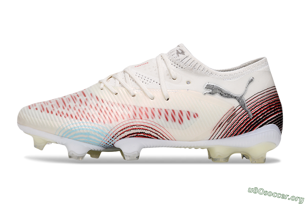 Puma Future 8 Ultimate FG Football Boots - Beige/Red/Black 3