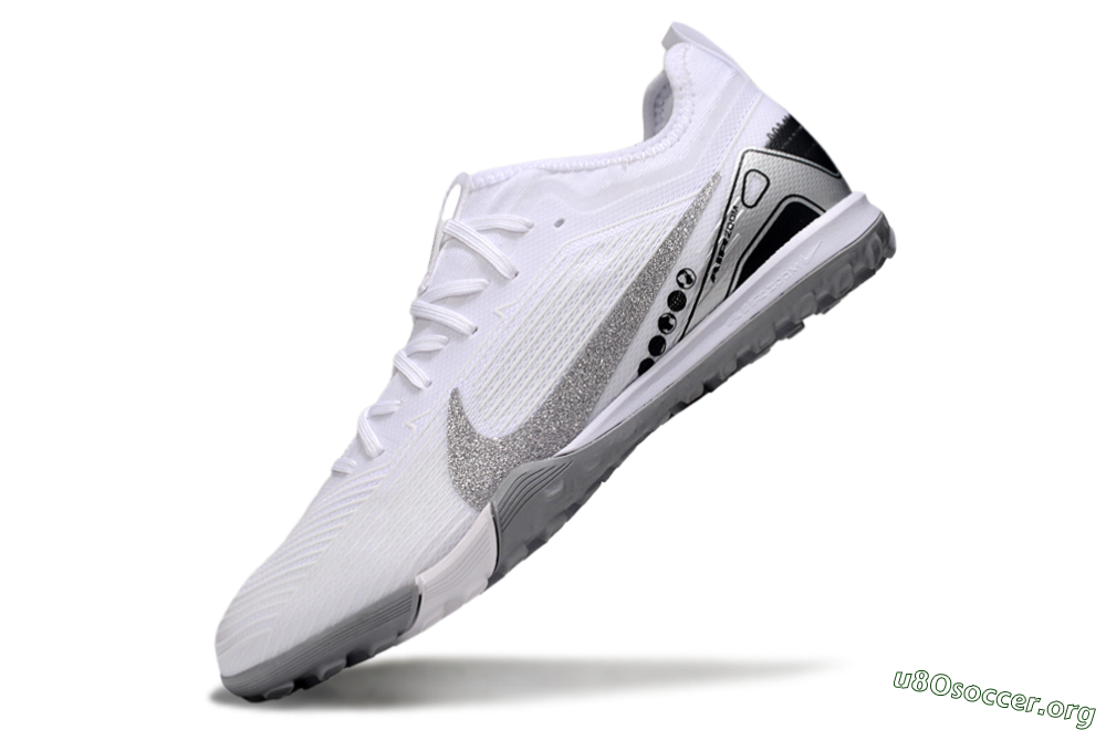 Nike Air Zoom Mercurial Vapor 16 Pro TF Football Shoes - White/Silver/Black 5